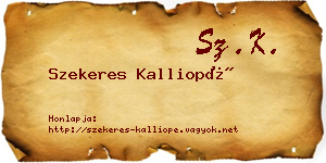 Szekeres Kalliopé névjegykártya